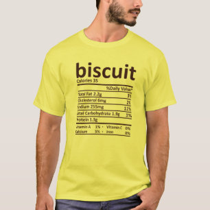 Biscuit Nutrition Thanksgiving Costume Food Facts T-Shirt