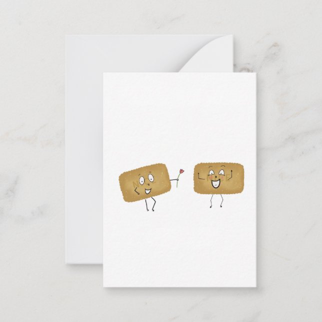Biscuit themed, cute cookies card (Front)