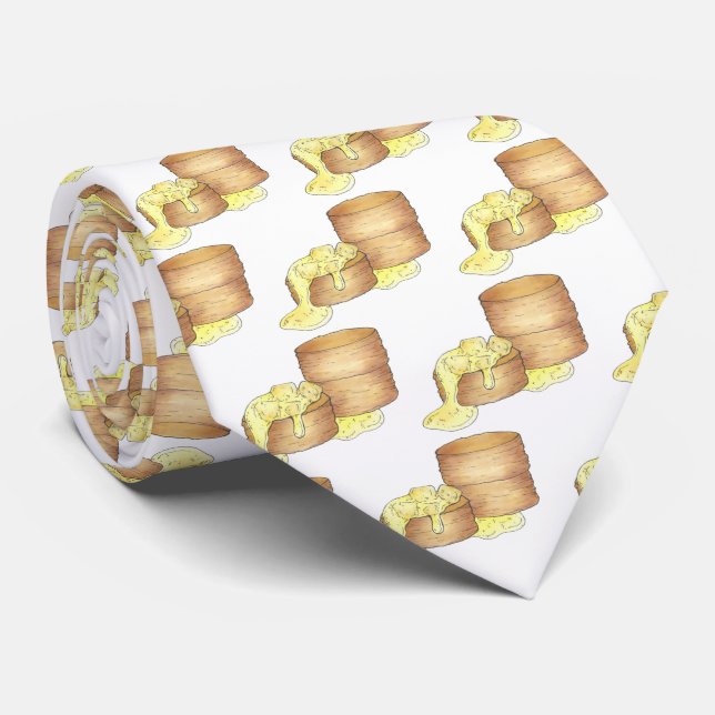 Biscuits and Sausage Gravy Southern Breakfast Food Tie (Rolled)