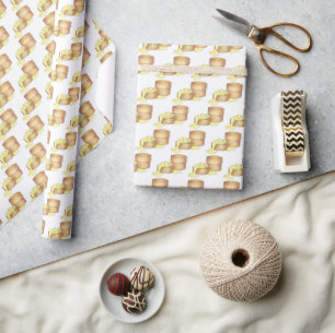 Biscuits and Sausage Gravy Southern Breakfast Food Wrapping Paper