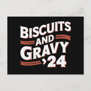 Biscuits Gravy 2024 Presidential Election Food  Postcard