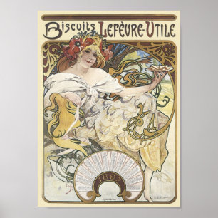 Biscuits Lefevere-Utile Vintage Ad Poster