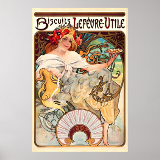 Biscuits Lefevre-Utile 1896 POSTER PRINT A1