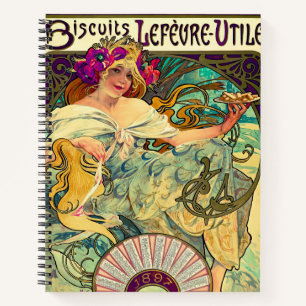 Biscuits Lefevre-Utile by Alphonse Mucha (1896) Notebook