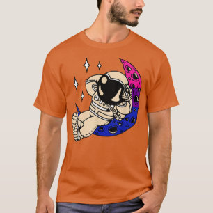 Biseual Astronaut LGBTQ Cool Spaceman Moon Bi Prid T-Shirt