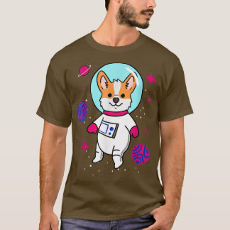 Biseual Corgi In Space Biseual Pride  T-Shirt