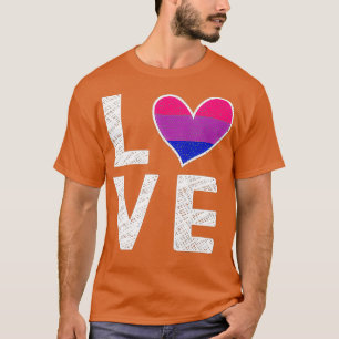 Biseual Love  LGBT Rainbow Biseual Outfit Bi Pride T-Shirt