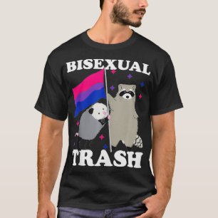 Biseual Trash Gay Pride Rainbow LGBT Racoon Poss T-Shirt