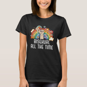 Bisexual All The Time Rainbow Pride Bisexuality LG T-Shirt