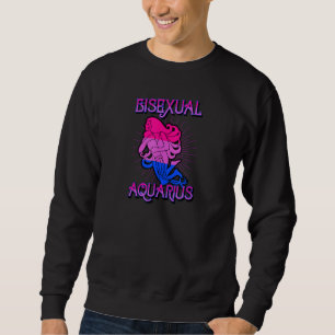 Bisexual Aquarius Zodiac Sign Birthday Horoscope L Sweatshirt