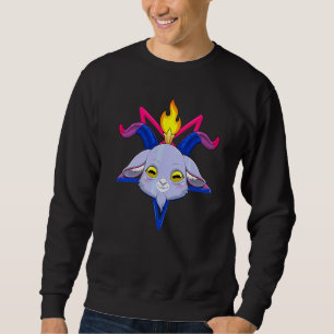 Bisexual Baphomet Satan Goat Head Lgbt Bi Pride Mo Sweatshirt