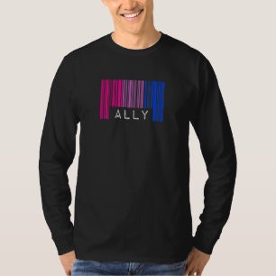 Bisexual Barcode Pride Ally Queer Aesthetic Lgbtq  T-Shirt