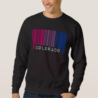 Bisexual Barcode Pride Colorado Queer Aesthetic LG Sweatshirt
