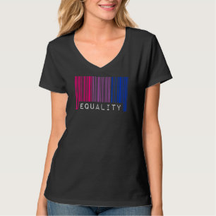 Bisexual Barcode Pride Equality Queer Aesthetic Lg T-Shirt
