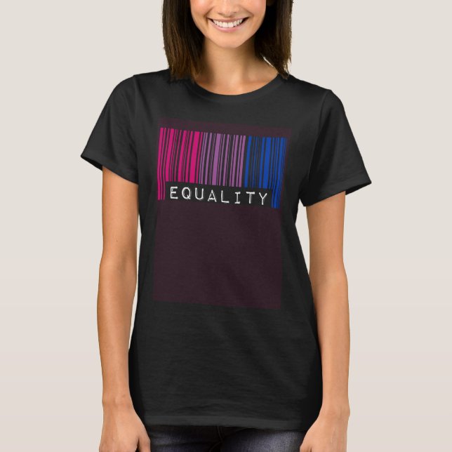 Bisexual Barcode Pride Equality Queer Aesthetic LG T-Shirt (Front)