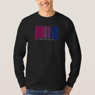 Bisexual Barcode Pride Washington Dc Queer Aesthet T-Shirt