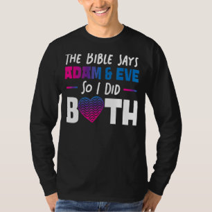 Bisexual Bi Pride Flag Bible The Bible Says Adam & T-Shirt