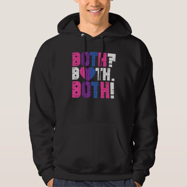Bisexual Bi Pride Flag Both Both  Both  Hoodie (Front)