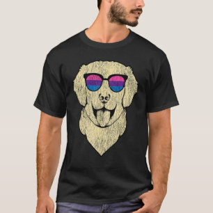 Bisexual Bi Pride Flag Golden Retriever Labrador S T-Shirt