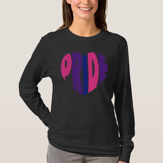 Bisexual Bi Pride Flag Heart Pride 1 T-Shirt (Front)