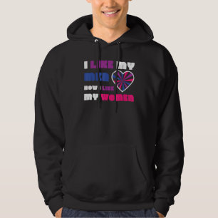 Bisexual Bi Pride Flag I Like My Men How I Like My Hoodie