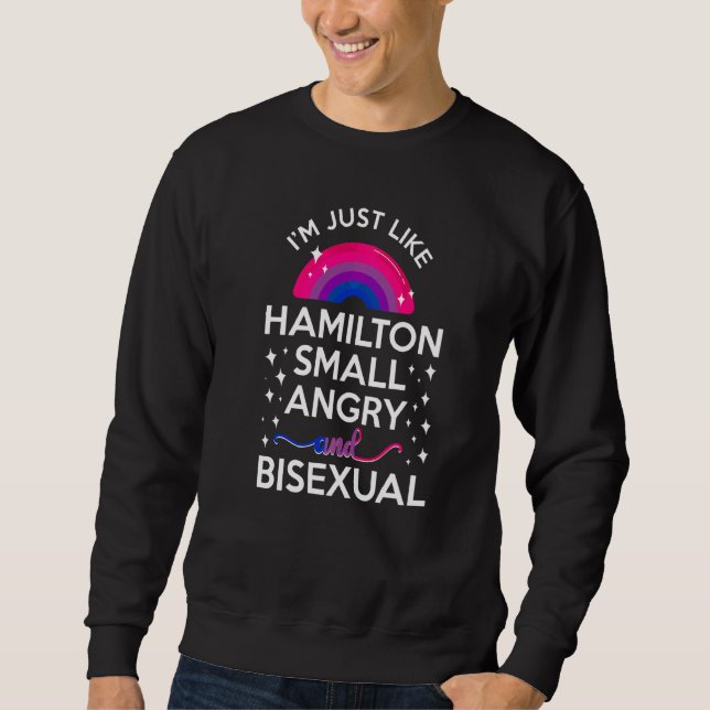 Bisexual Bi Pride Flag I'm Just Like Hamilton Smal Sweatshirt (Front)