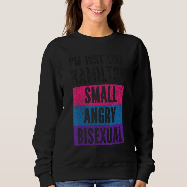 Bisexual Bi Pride Flag I'm Just Like Hamilton Smal Sweatshirt (Front)