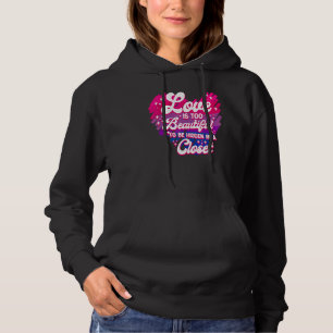 Bisexual Bi Pride Flag Love Is Too Beautiful To Be Hoodie