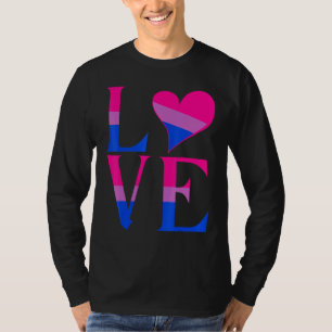 Bisexual Bi Pride Flag Love Support Men Women Boys T-Shirt