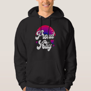 Bisexual Bi Pride Flag Proud Ally Hoodie