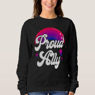 Bisexual Bi Pride Flag Proud Ally Sweatshirt