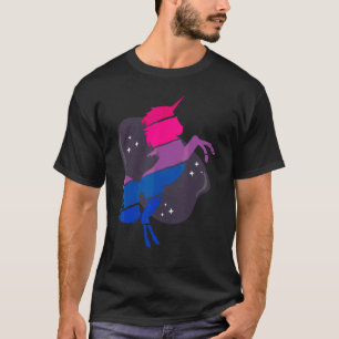 Bisexual Bi Pride Flag Unicorn T-Shirt