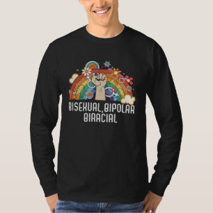 Bisexual Bipolar Biracial Rainbow Pride Bisexualit T-Shirt