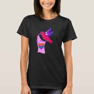 Bisexual Bird Humming Bird Bi Pride LGBTQ Rainbow T-Shirt