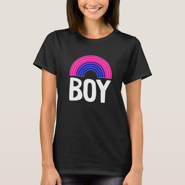 Bisexual Boy Rainbow Lgbt Q Cool Subtle Bi Pride F T-Shirt (Front)