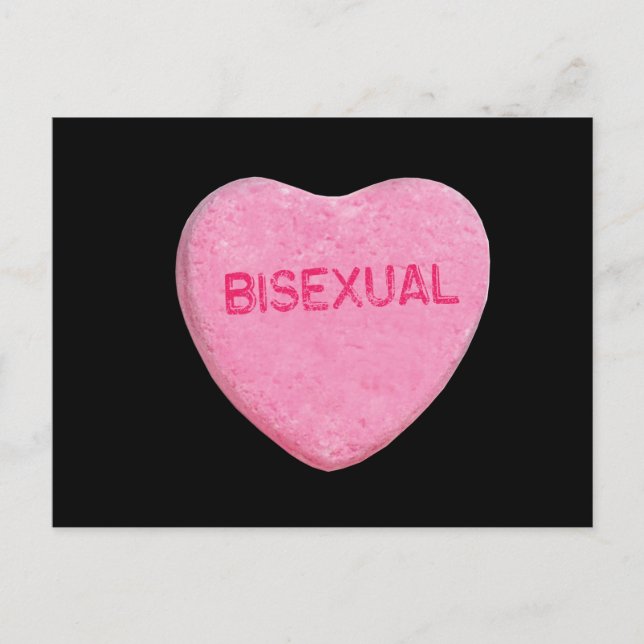 BISEXUAL CANDY HEART - .png Postcard (Front)