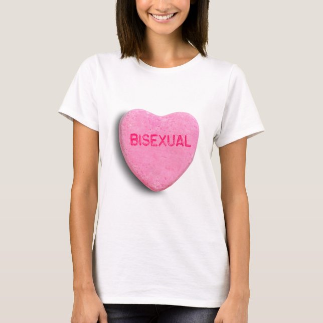 Bisexual Candy Heart T-Shirt (Front)