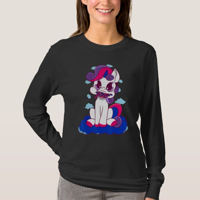 Bisexual Dragon Fire Bisexual Flag LGBT Bi Pride B T-Shirt (Front)
