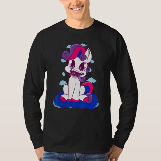 Bisexual Dragon Fire Bisexual Flag LGBT Bi Pride B T-Shirt (Front)
