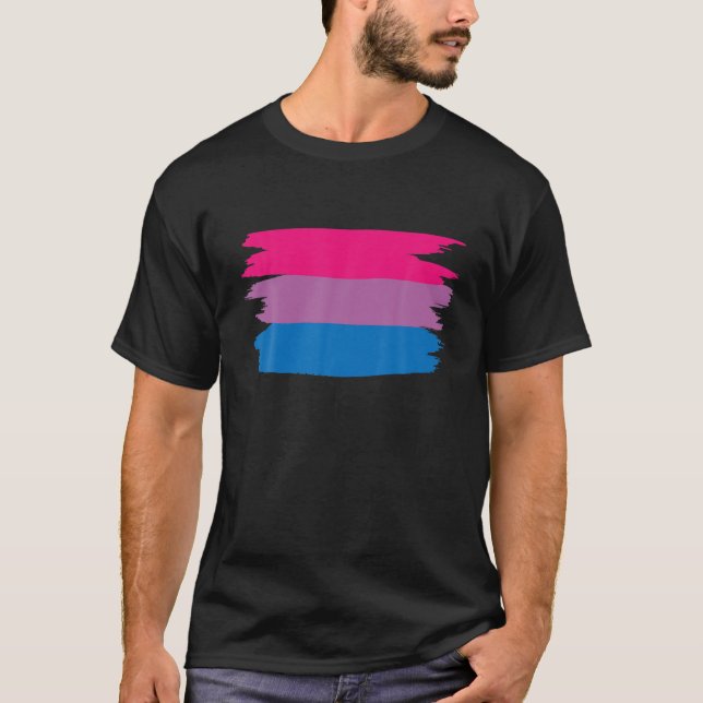 Bisexual Flag Bisexuality LGBT Bi Pride T-Shirt (Front)