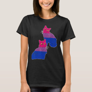 Bisexual Flag Cat  Bi Pride Month Lgbtqia Bisexual T-Shirt