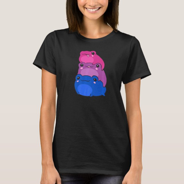 Bisexual Flag Colour Frogs Subtle Bi Pride Lgbtq A T-Shirt (Front)