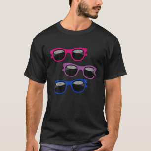 Bisexual Flag Cool Sunglasses Bi Pride Month LGBT T-Shirt