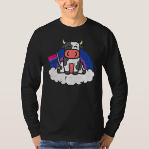 Bisexual Flag Cow Lgbt Bi Pride Stuff Farmer Anima T-Shirt