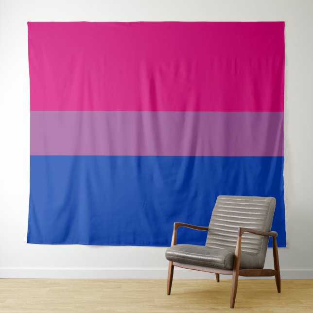 Bisexual Flag Extra Large LGBT Tapestry (In Situ (Horizontal))