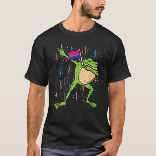 Bisexual Flag Frog Dab Lgbt Bi Pride Stuff Animal T-Shirt