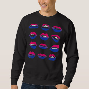 Bisexual Flag Lips Bisexual Colours Lgbt Bi Pride Sweatshirt