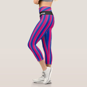 Bisexual Flag & Pride community /gender flag Capri Leggings