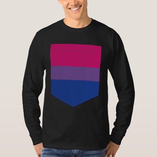 Bisexual Flag Printed Bag Bisexual Pride T-Shirt (Front)