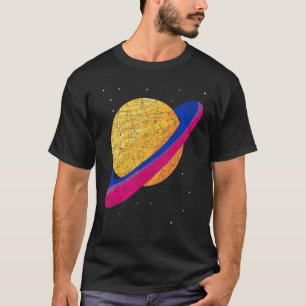 Bisexual Flag Queer Saturn Bi Pride Lgbt Bisexual T-Shirt